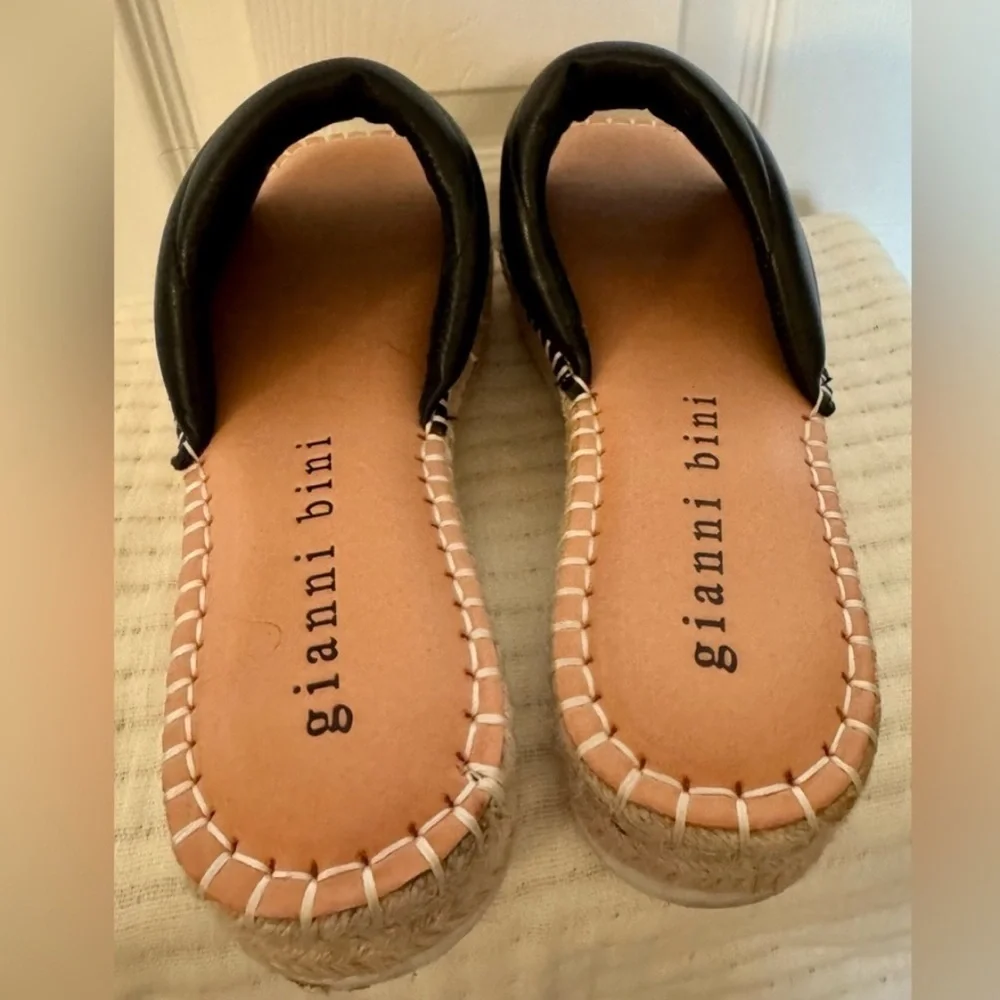 Gianni Bini Black Espadrille Shoes size 7